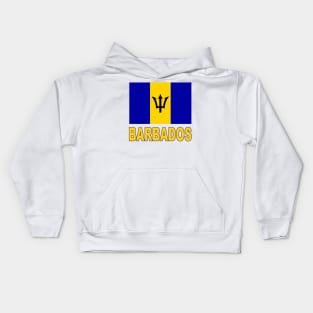 The Pride of Barbados - National Flag of Barbados Design Kids Hoodie